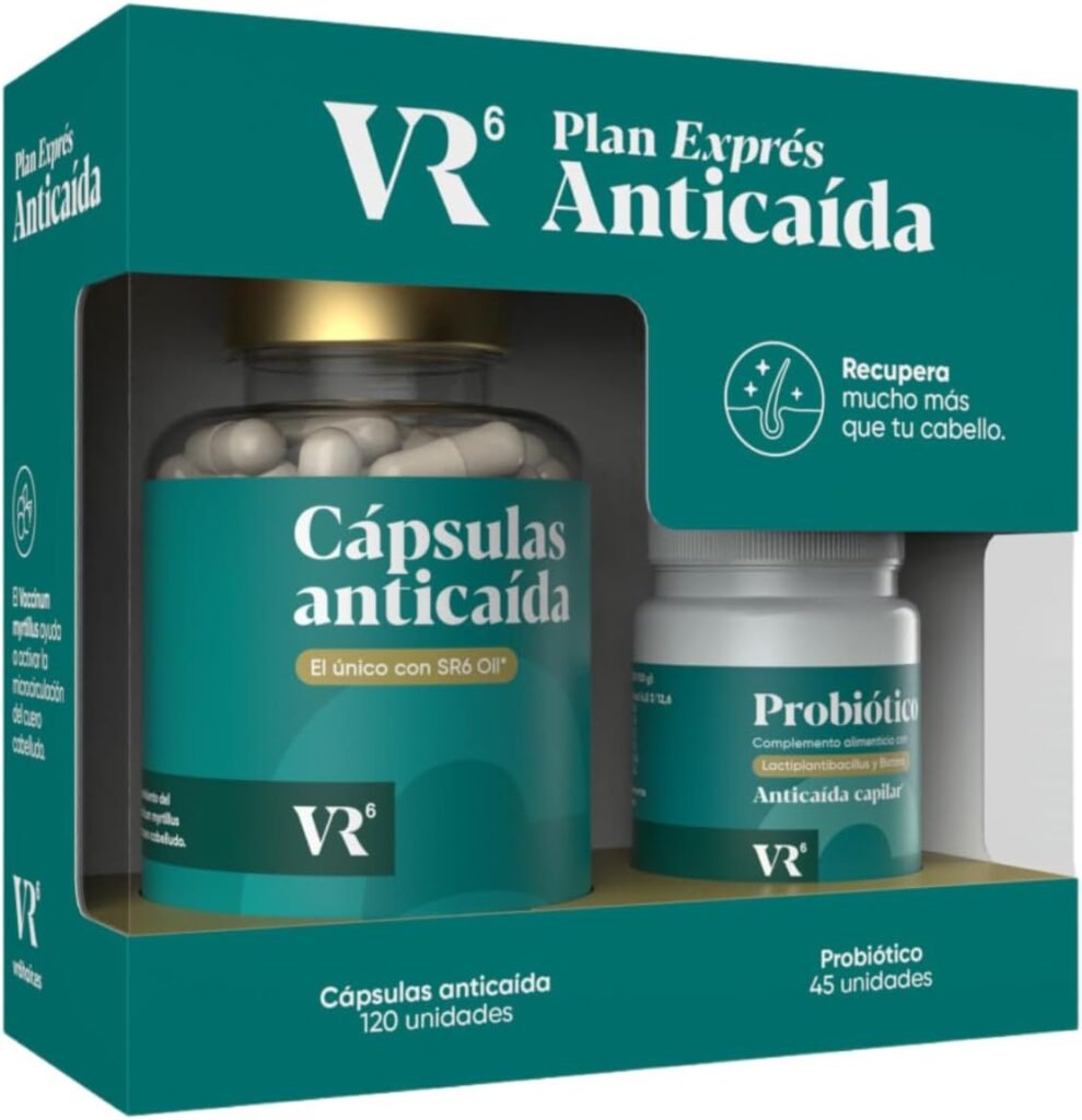 Cápsulas anticaída del cabello veganas y sin gluten