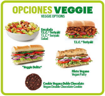 Bocadillos veganos Subway