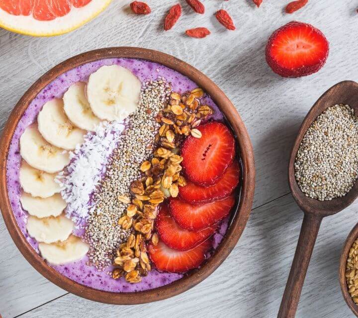 Bol de acai con fruta, ideas para preparar acaí bowl