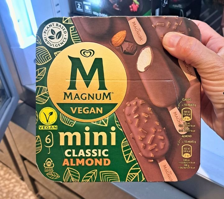 Helado Magnum vegano en La Sirena