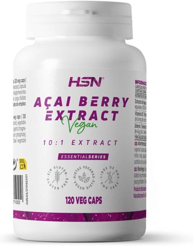 Extracto de acai berry concentrado. Suplementos veganos de acai