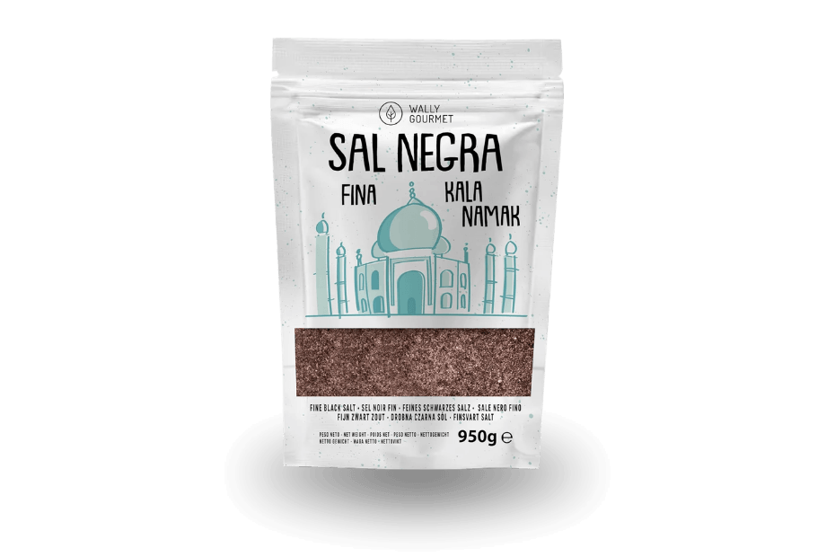 Sal negra del Himalaya con sabor huevo
