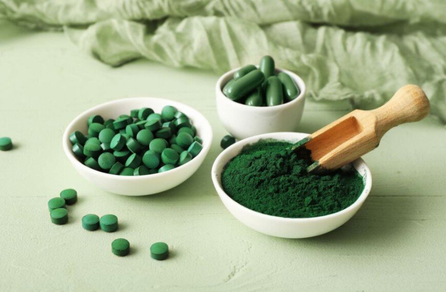 Suplementos de alga espirulina para veganos